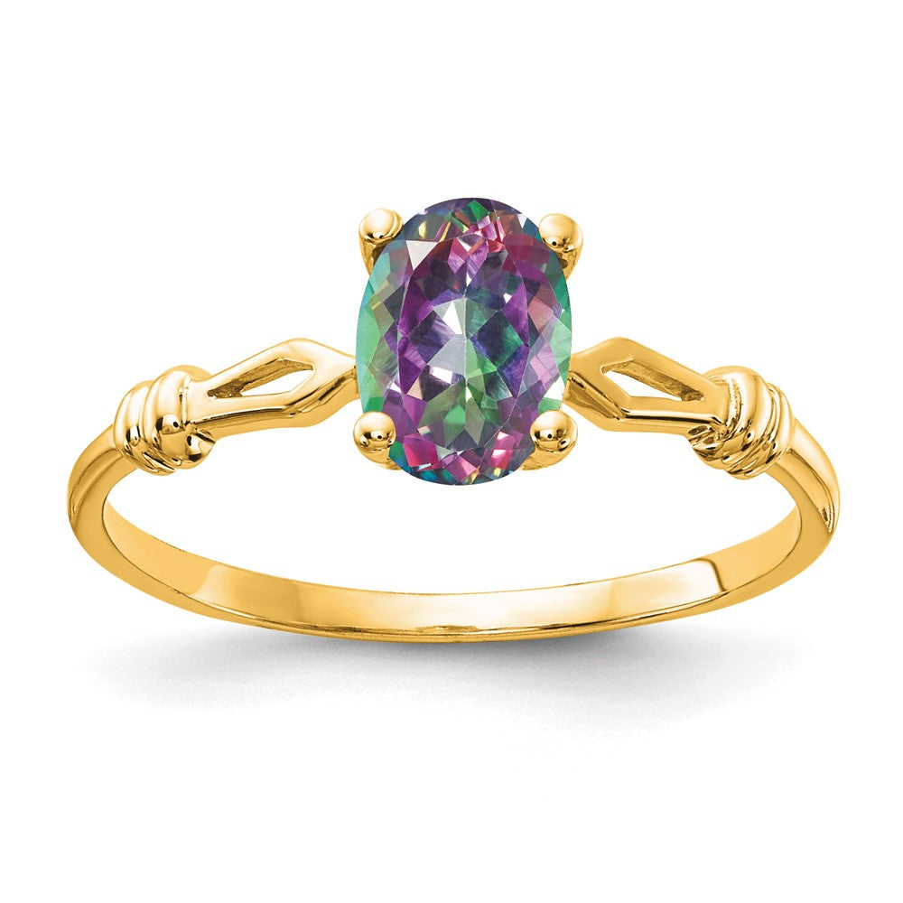 14k 7x5mm Oval Gemstone Ring