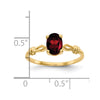 14k 7x5mm Oval Gemstone Ring
