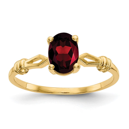 14k 7x5mm Oval Gemstone Ring