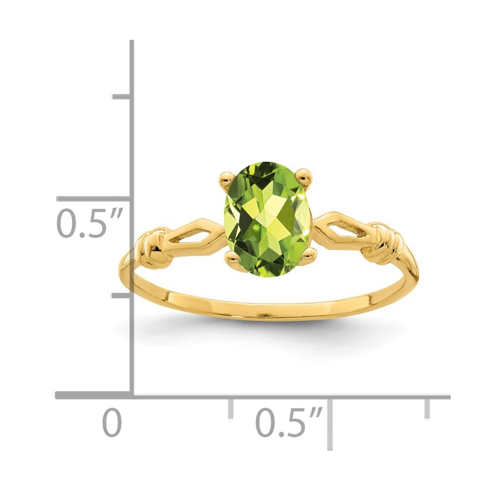 14k 7x5mm Oval Gemstone Ring