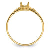 14k 6x4mm Oval Gemstone Ring Mounting