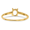 14k 6x4mm Oval Gemstone Ring Mounting