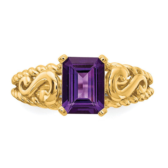 Emerald-Cut Gemstone Rings