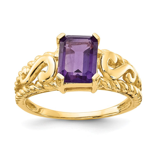 Emerald-Cut Gemstone Rings
