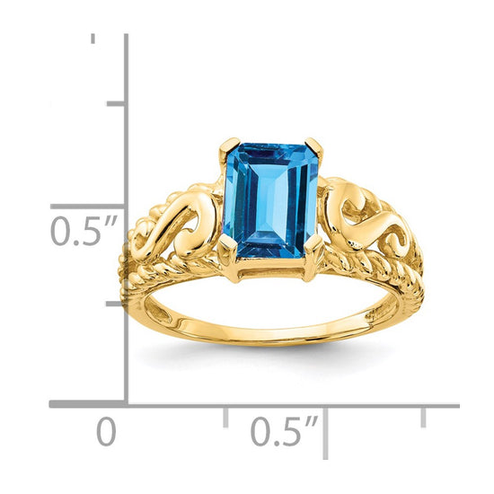 Emerald-Cut Gemstone Rings