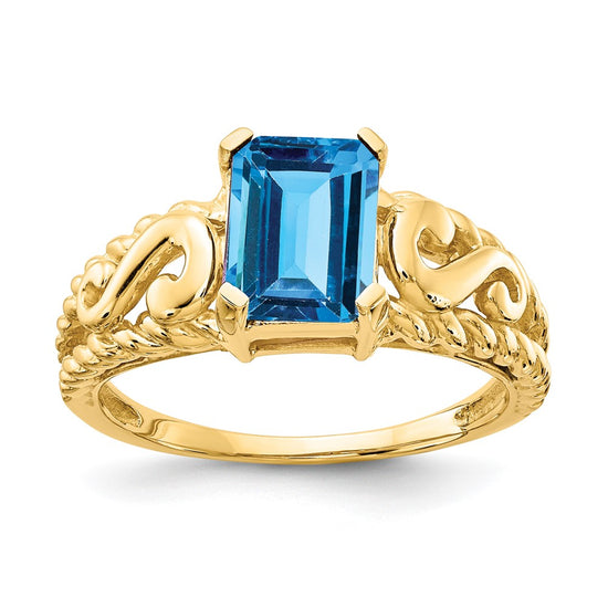 Emerald-Cut Gemstone Rings
