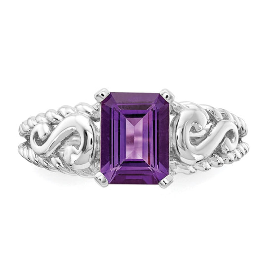 Emerald Cut Gemstone Rings