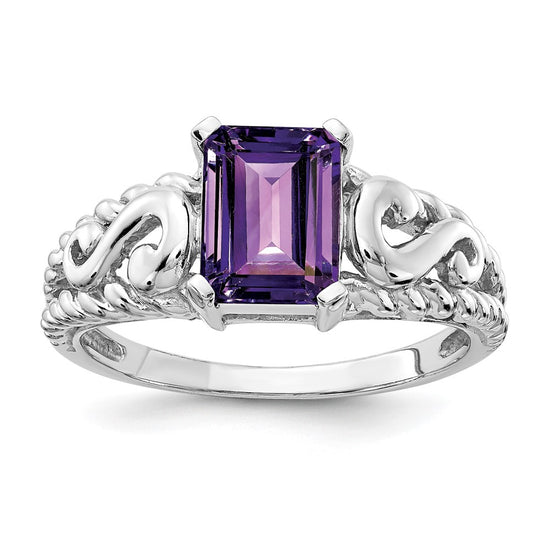 Emerald Cut Gemstone Rings
