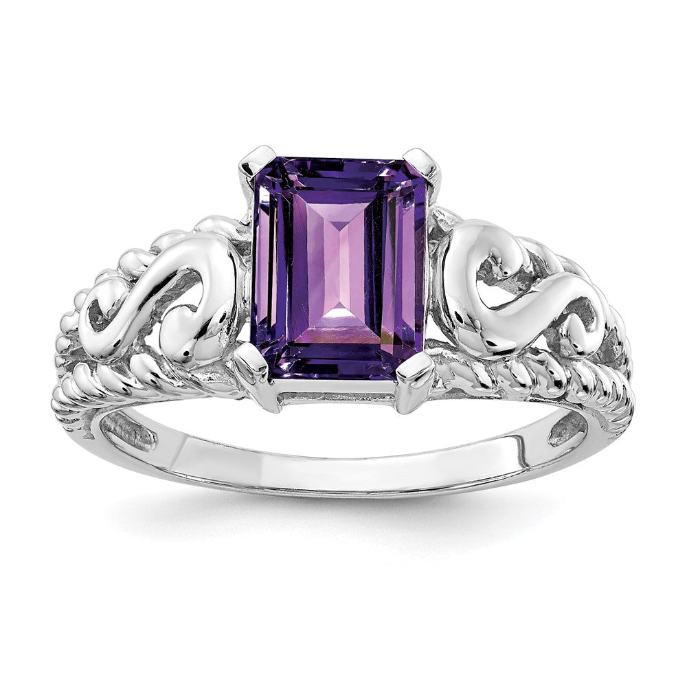 Emerald Cut Gemstone Rings