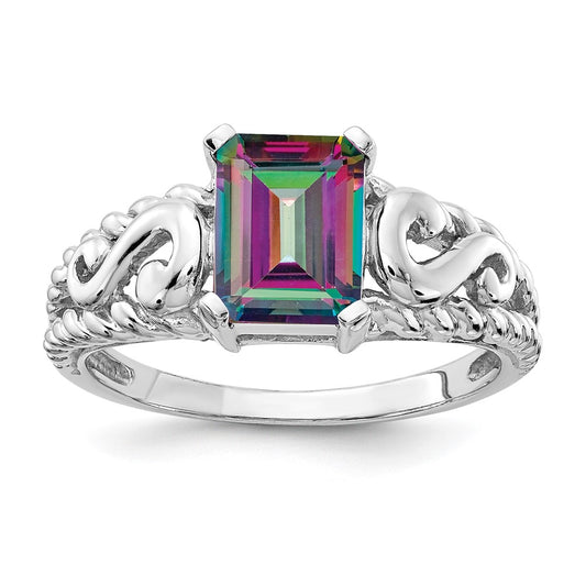 Emerald Cut Gemstone Rings