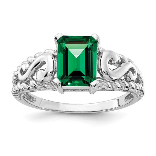 Emerald Cut Gemstone Rings