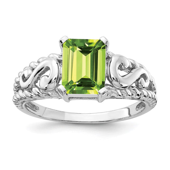 Emerald Cut Gemstone Rings
