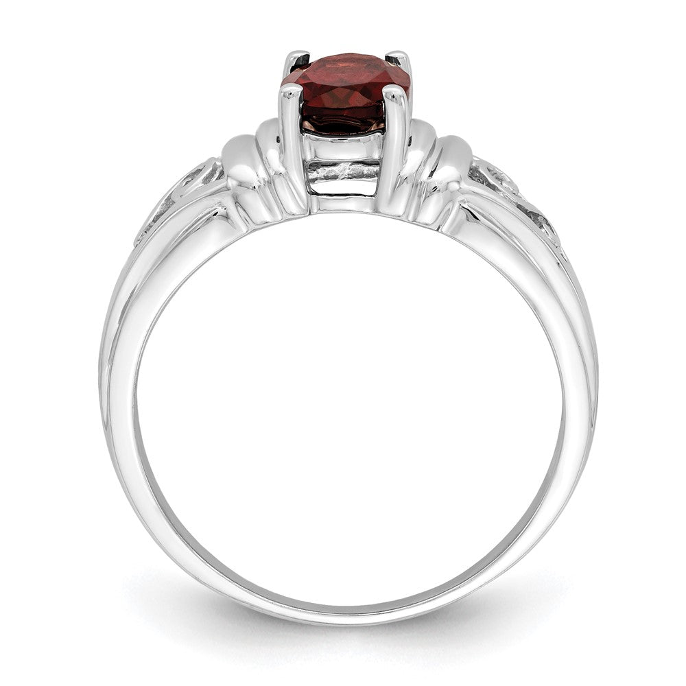 14k White Gold 7x5mm Oval Gemstone Ring Mounting