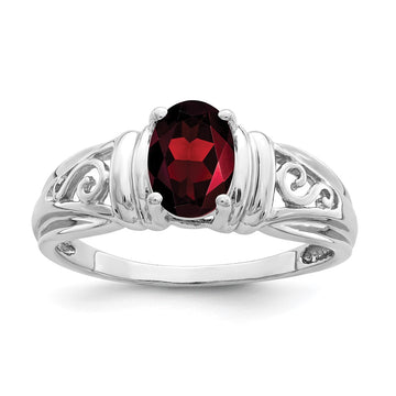 14k White Gold 7x5mm Oval Gemstone Ring Mounting