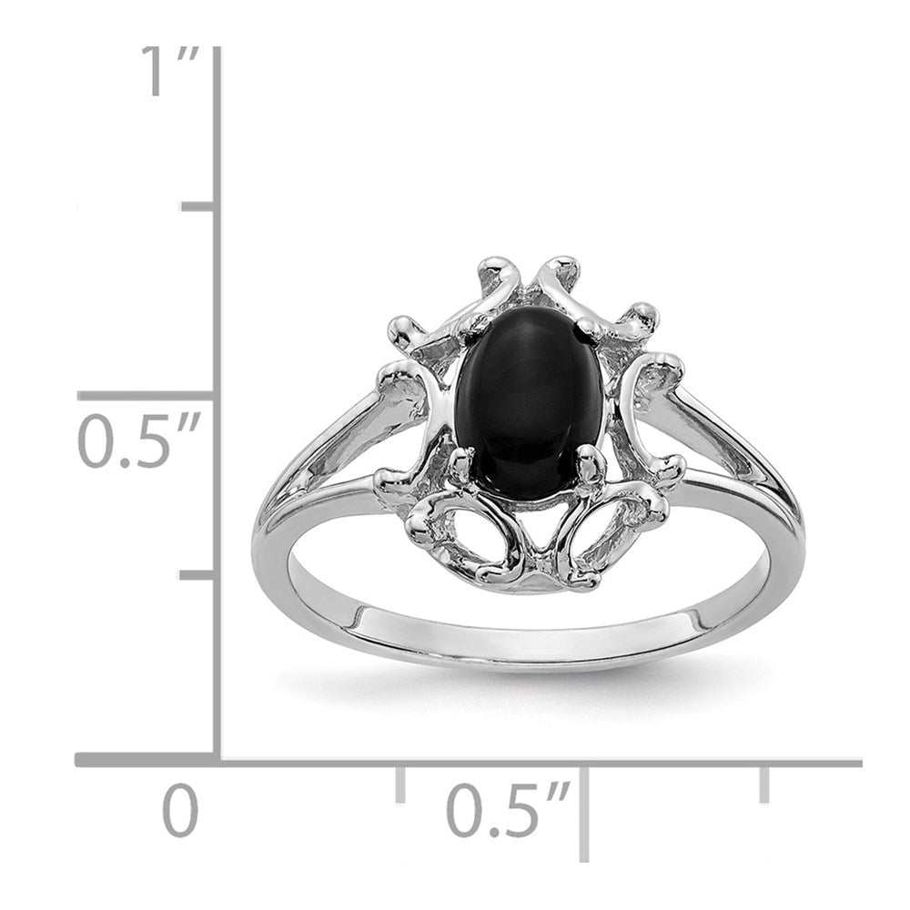14k White Gold Onyx Ring
