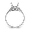 14k White Gold 8x6mm Oval Gemstone Ring Mounting