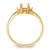14k Diamond / 4mm Round Gemstone Ring Mounting