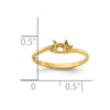 14k Diamond / 4mm Round Gemstone Ring Mounting