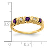 14k 2.75mm Gemstone & Diamond rings — Purple Amethyst
