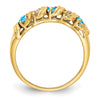 14k 2.75mm Gemstone & Diamond rings