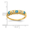 14k 2.75mm Gemstone & Diamond rings — Blue Topaz (Swiss Blue)