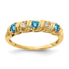 14k 2.75mm Gemstone & Diamond rings
