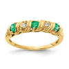 14k 2.75mm Gemstone & Diamond rings