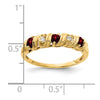14k 2.75mm Gemstone & Diamond rings — Red Garnet
