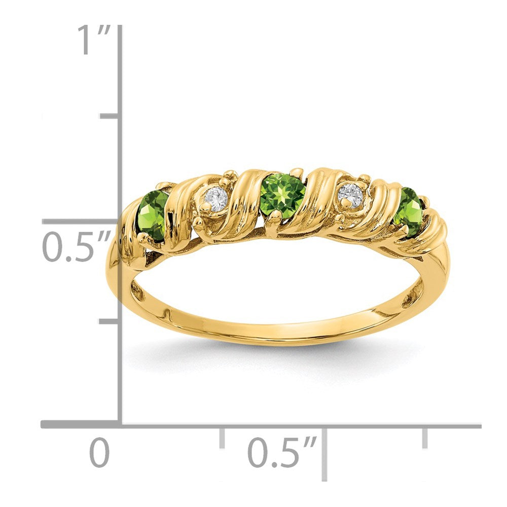 14k 2.75mm Gemstone & Diamond rings