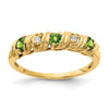 14k 2.75mm Gemstone & Diamond rings