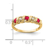 14k 2.75mm Gemstone & Diamond rings — Red Ruby