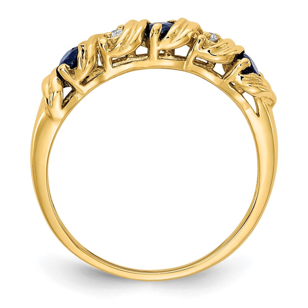 14k 2.75mm Gemstone & Diamond rings