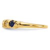 14k 2.75mm Gemstone & Diamond rings — Blue Sapphire