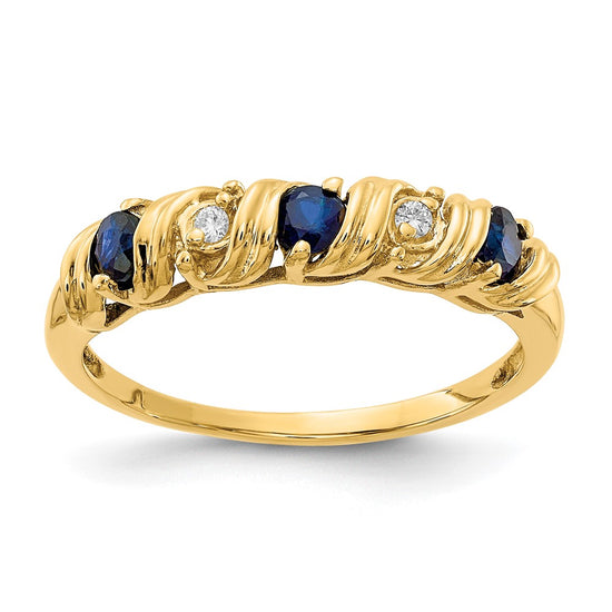14k 2.75mm Gemstone & Diamond rings