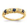 14k 2.75mm Gemstone & Diamond rings