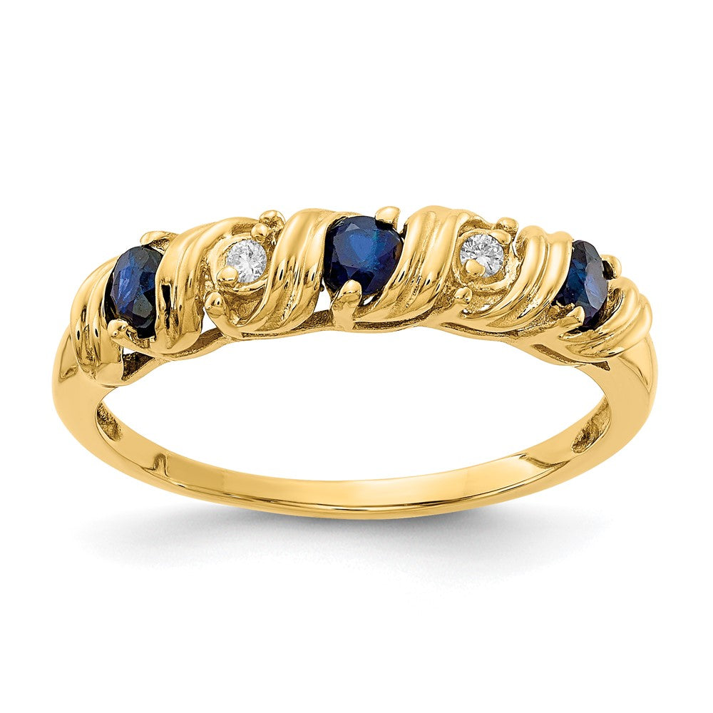 14k 2.75mm Gemstone & Diamond rings