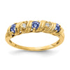14k 2.75mm Gemstone & Diamond rings
