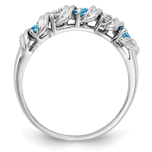 Gemstone & Diamond Rings — Blue Topaz (Swiss Blue)