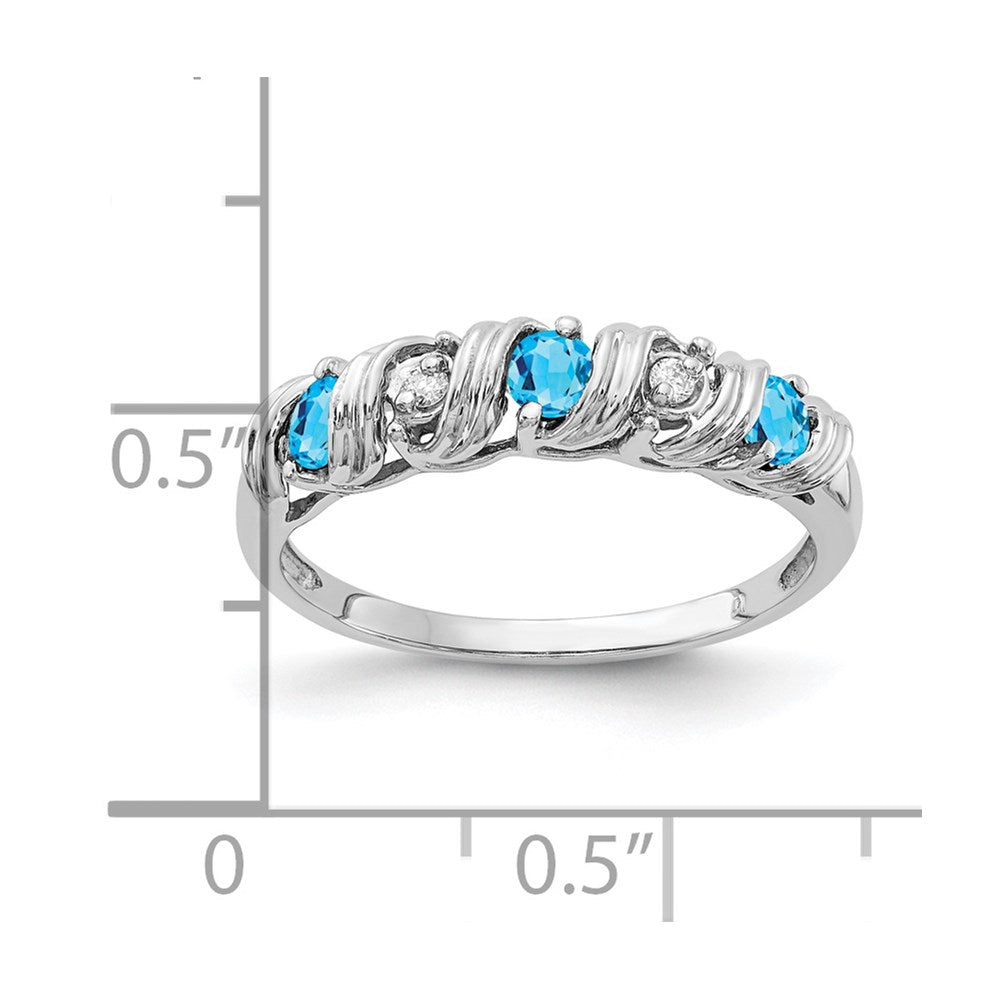 Gemstone & Diamond Rings — Blue Topaz (Swiss Blue)