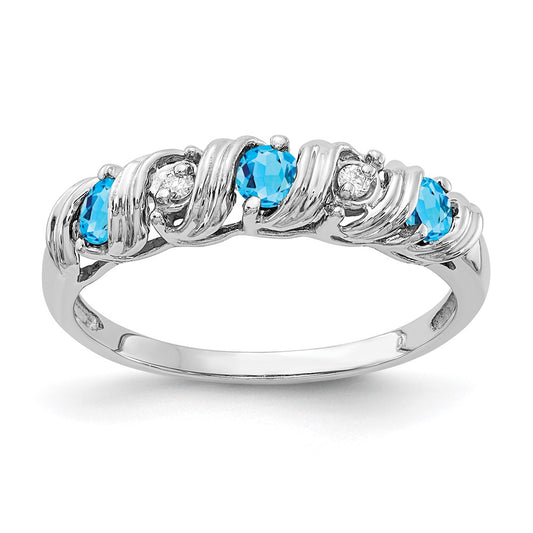 Gemstone & Diamond Rings — Blue Topaz (Swiss Blue)