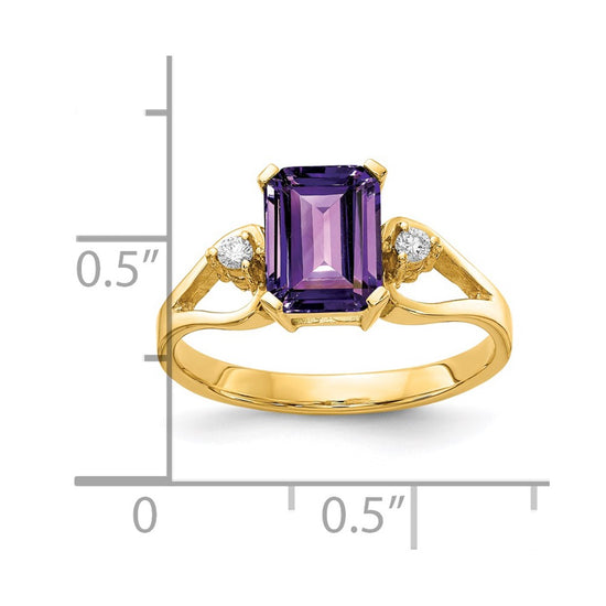 Emerald Cut Gemstone & Diamond Rings