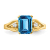 Emerald Cut Gemstone & Diamond Rings