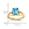 Emerald Cut Gemstone & Diamond Rings