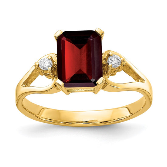 Emerald Cut Gemstone & Diamond Rings