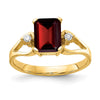 Emerald Cut Gemstone & Diamond Rings