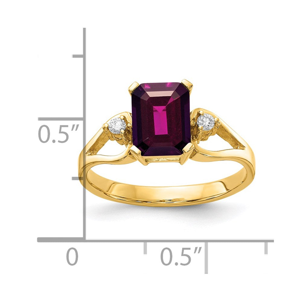 Emerald Cut Gemstone & Diamond Rings