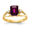 Emerald Cut Gemstone & Diamond Rings