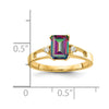 Emerald Cut Gemstone & Diamond Rings