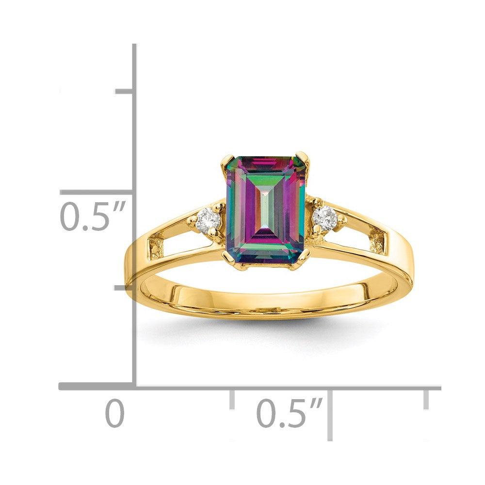 Emerald Cut Gemstone & Diamond Rings