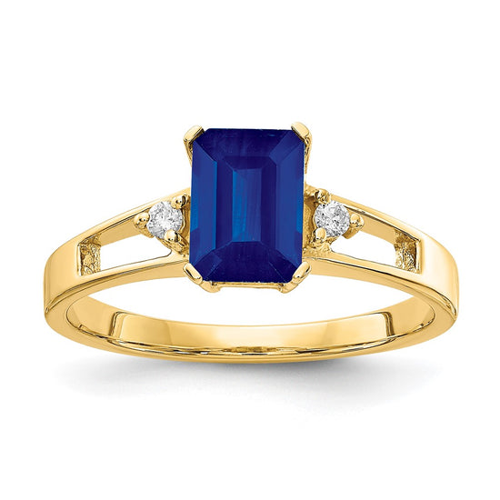 Emerald Cut Gemstone & Diamond Rings